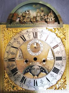 amsterdams staand horloge scheepjesmechaniek restauratie